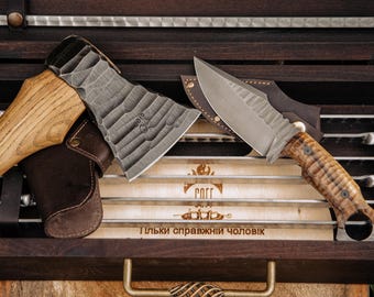 Deluxe BBQ Skewer Set, Handmade Grill Gift In Wooden Case, Kebab Serving Accessories With Wood Handles, Outdoor Cooking Kit
