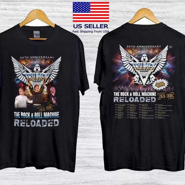 Triumph Band 50th Anniversary 2026 Tour T-Shirt 2 sided