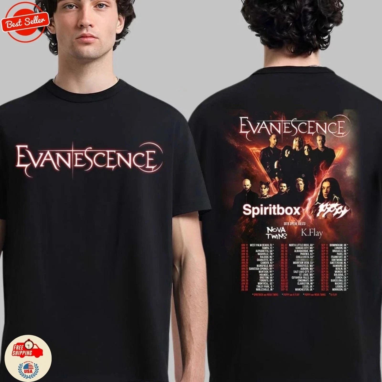 Evanescence E Band Logo Adult Black Short Sleeve