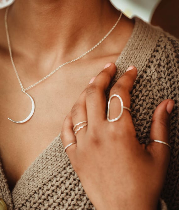 Celestial moon necklace