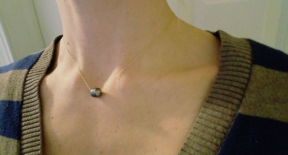 Pearl drop necklace 14k gold filled sterling silver freshwater pearl