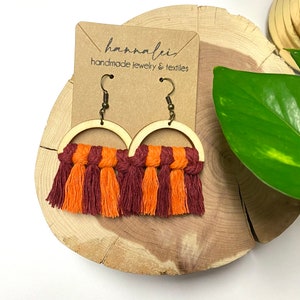 Macrame earrings Virginia Tech college nfl football