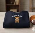 Embroidered Chicago Football Sweatshirt, Vintage Bear Crewneck, Football Fan Sports Gift product logo