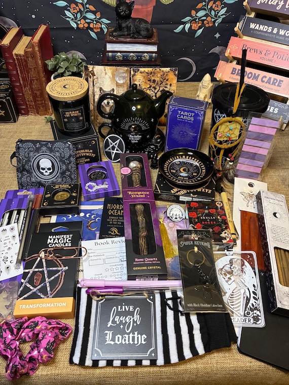 Witchy Spell Caster Mystery Bundle: Wand, Stationery, and Luxury Bookish Gift Box Set