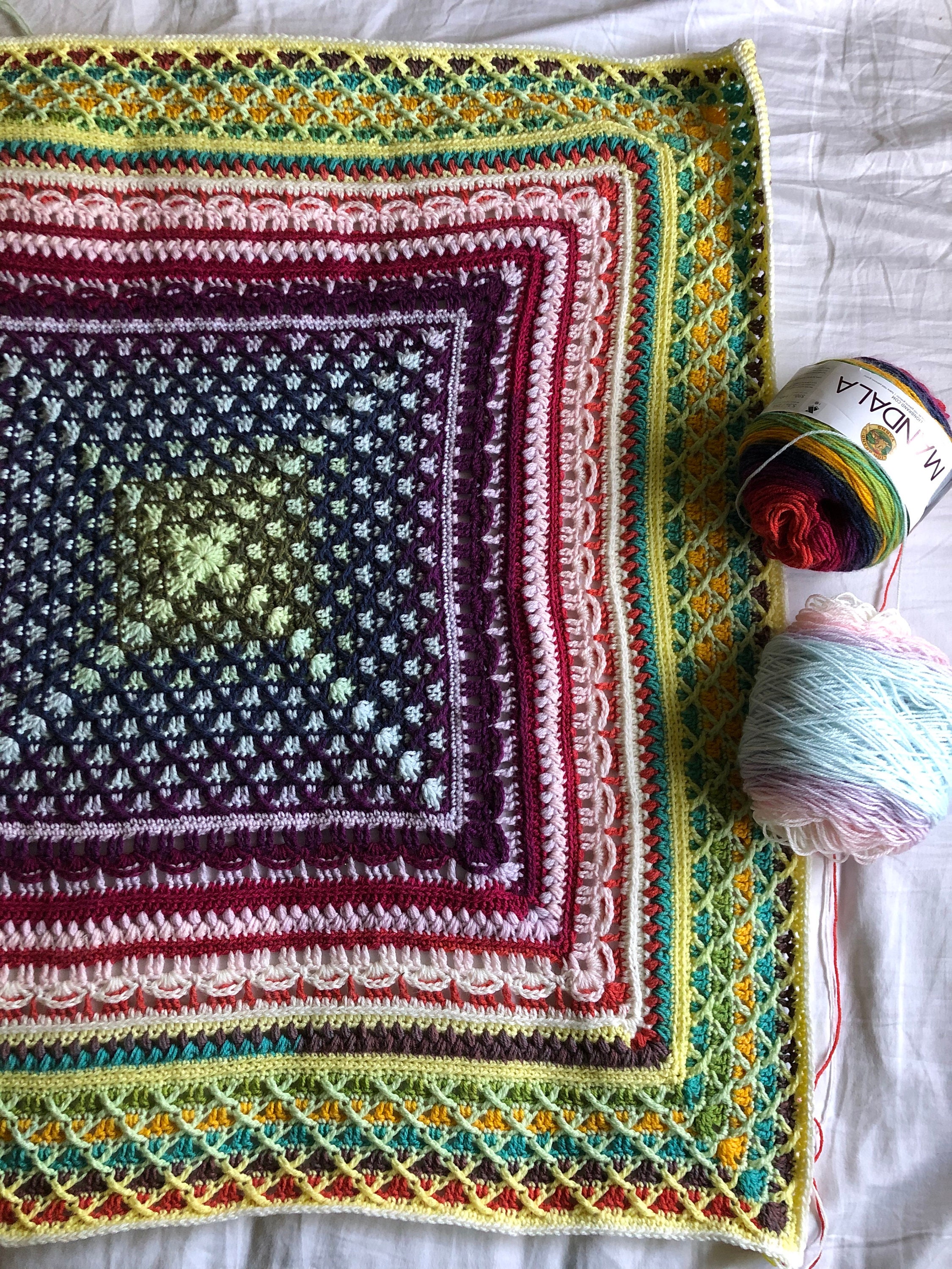 PDF Mandala Style Crochet Blanket A Little R R Bonus Etsy My favorite source for arts and crafts springtime mandala baby blanket