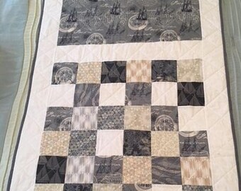 Crib Quilt, Nautical, Seven Seas