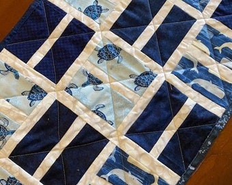 Quilted Table Runner, Under the Sea