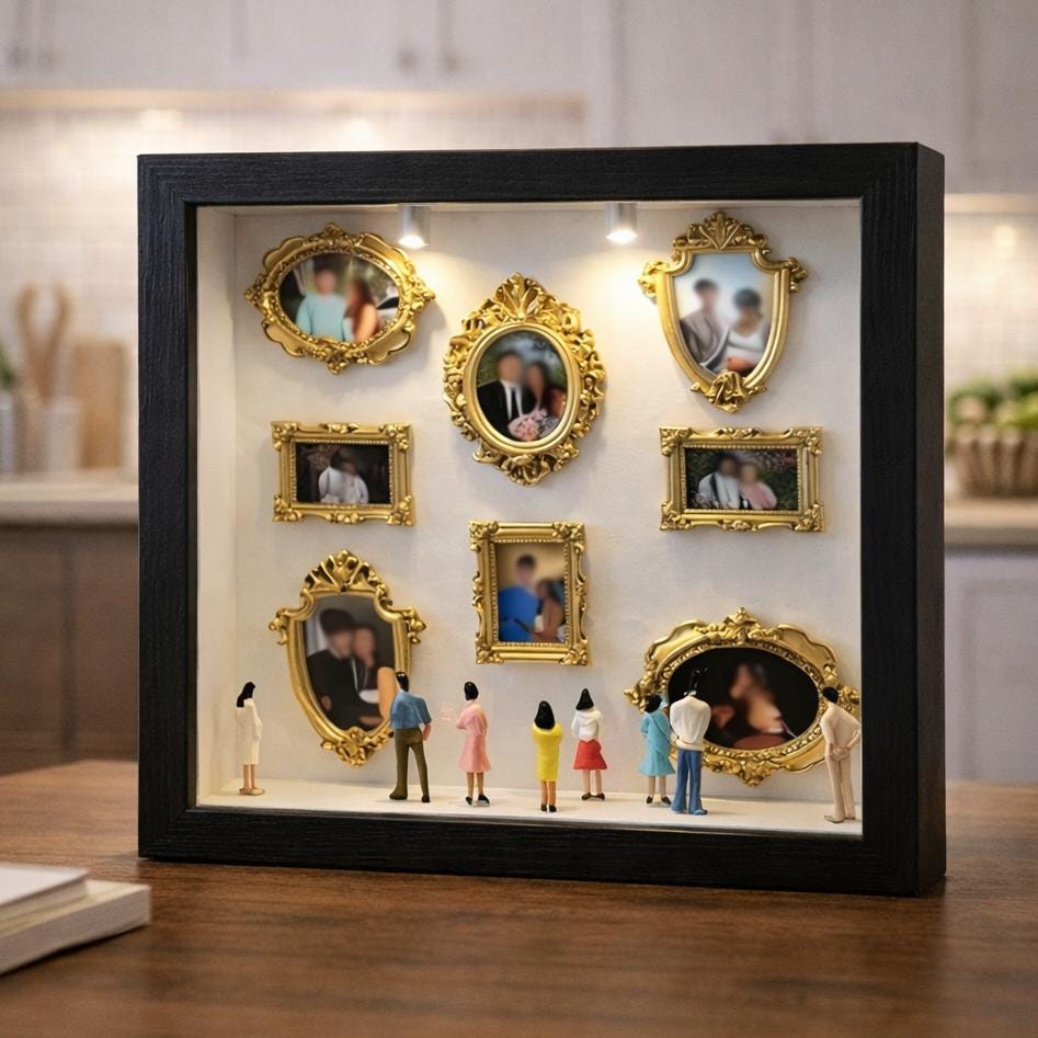 Personalized Mini Museum Shadow Box With Figurines – Custom Photo ...