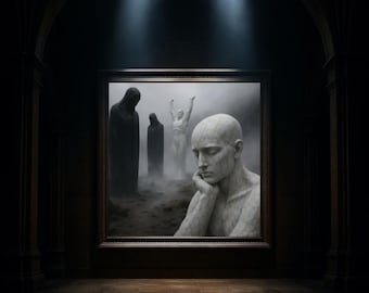 Enigmatic Monolith – Garden of Thoughts | A4-A1 Digital Wall Art (JPG, 300 DPI)