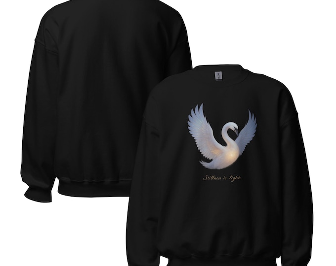 Eternal Swan Sweatshirt – Dusk Spirit Streetwear Pullover | Celestial Grace Crewneck