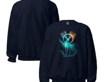 Aethook Cosmic Winter Sweatshirt – Spiritual Streetwear Pullover | Frost Light Crewneck