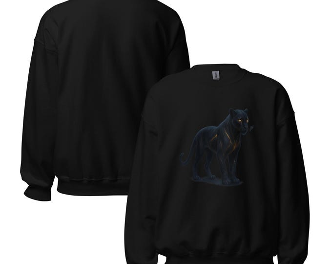Frost Veil Panther Sweatshirt – Shadow Winter Streetwear Pullover | Arctic Soul Crewneck