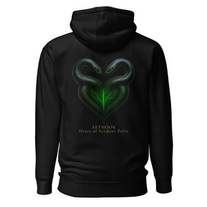 AETHOOK Snake Heart Hoodie Grün Kunst Fantasy Pullover – Unisex Kapuzenpullover