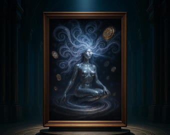 Neuroaura – The Dance of Thought | A4-A1 Digital Wall Art (JPG, 300 DPI)