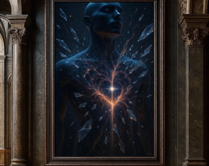 Digital Download Art Print | Aether Heart Wall Art | Radiant Energy Artwork | AETHOOK Aetherheart