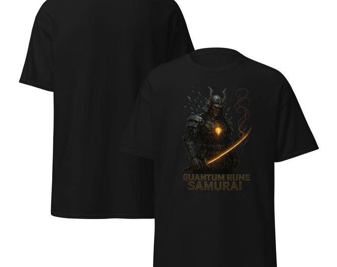 Dark Samurai Streetwear T-Shirt – Cyber Warrior Fashion Tee | Black Blade Graphic Shirt