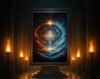 Genesis Aetheris – Birth of the Origin | A4-A1 Digital Wall Art (JPG, 300 DPI)