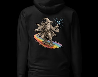 AETHOOK Wizard Skateboard Hoodie | Magic Streetwear Unisex | DTFLEX Druck