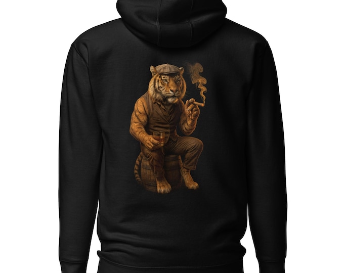 Cigar Tiger – Silent Authority | Unisex Premium Hoodie | Dark Streetwear & Underworld Aura
