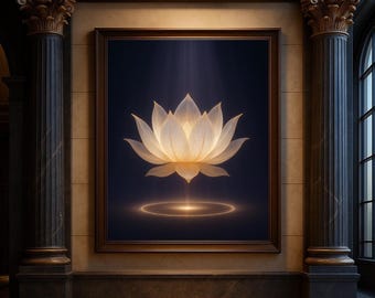 Lotus Aureus – Flame of Inner Light | A4-A1 Digital Wall Art (JPG, 300 DPI)