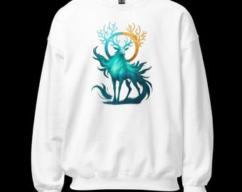 Aethook Cosmic Winter Sweatshirt – Spiritual Streetwear Pullover | Frost Light Crewneck