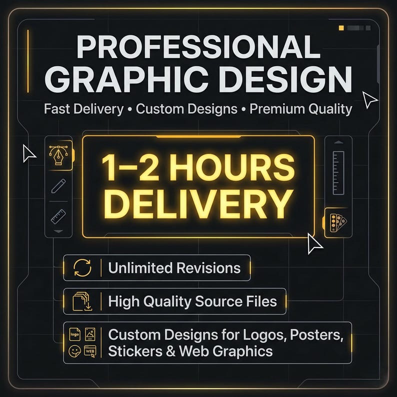 Custom Graphic Design Service: Logo, Web Design, Poster (Digital Download image 10