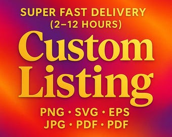 Diseño digital personalizado, archivos SVG, PNG, EPS, JPG y PDF personalizados.