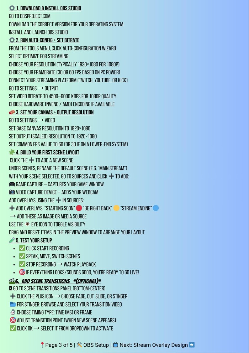 Streaming Setup Guide for Beginners – OBS & Streamlabs PDF | Start ...