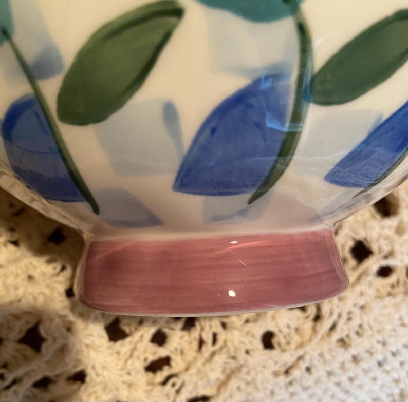 Anthropologie Copen Vase Abstract Floral Stoneware Hand Painted. 11/3 bild 5