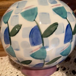 Anthropologie Copen Vase Abstract Floral Stoneware Hand Painted. 11/3 bild 3