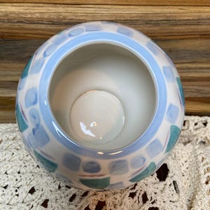 Anthropologie Copen Vase Abstract Floral Stoneware Hand Painted. 11/3 bild 4