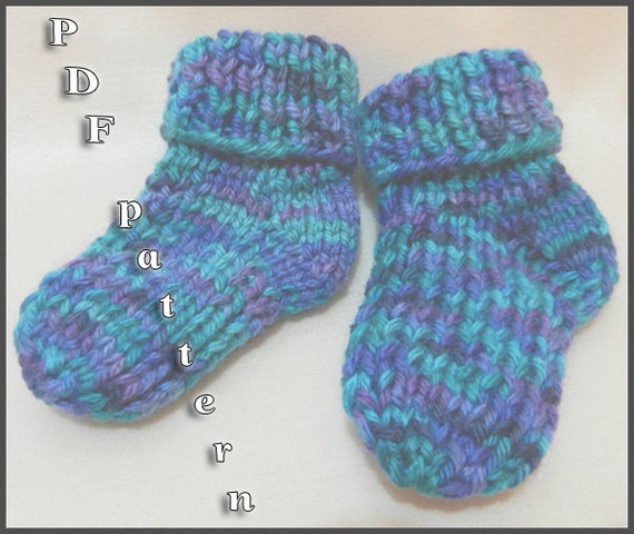 Easy Knitted Baby Socks Pattern 