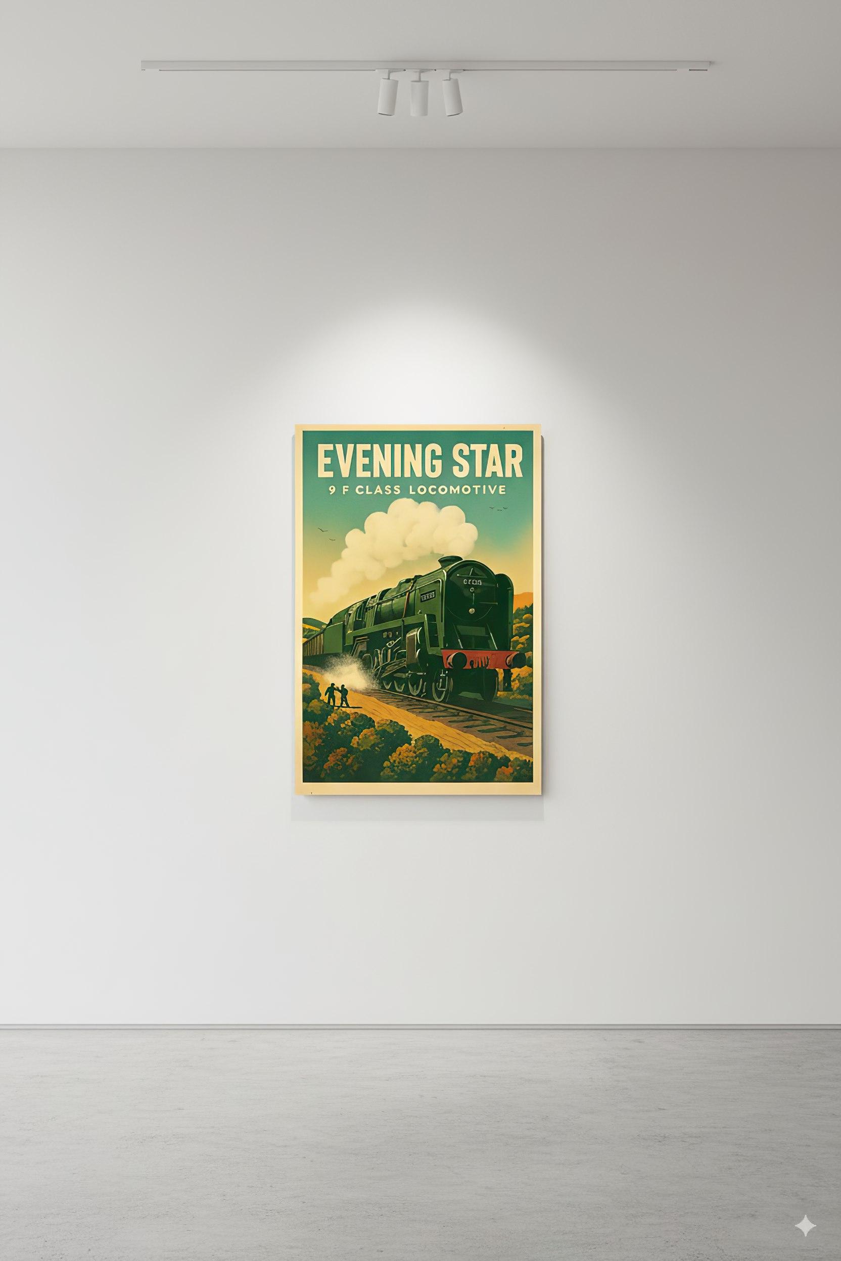 Evening Star Steam Train Vintage Poster – Locomotive Wall Art - Etsy UK