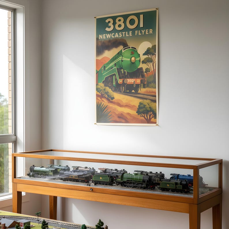 3801 Steam Locomotive Vintage Poster – Famous NSW Railway Wall Art - Etsy