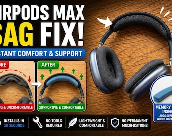 AirPods Max Headband Fix – Memory Foam Cushion Insert – Comfort Mod for Sagging Headband