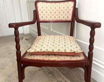 Mid Century Modern Bentwood Armchair | Vintage Scandinavian Style Lounge Chair | Danish Modern Steam Bent Wooden Reading & Occasional Chair