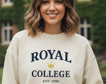 90s Diana Style College Hoodie, Vintage Preppy Varsity Sweatshirt, Retro University Pullover, Unisex Preppy Apparel