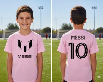 Messi Soccer T-Shirt, Kids Messi Soccer Shirt, Messi Tee for Kids, Pink Messi Soccer Shirt, Messi Merch Soccer Shirt