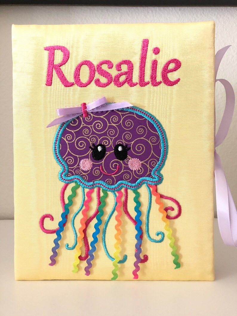 Personalized Photo Album Flower Girl Photo Album Baby Photo Albums Custom Jellyfish Photo Album Baby Shower Gift Custom Order
