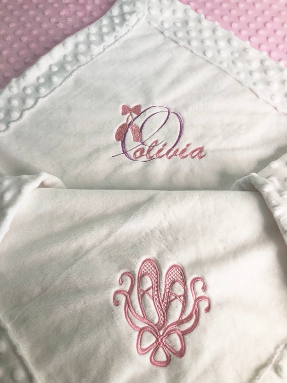 minky dot baby blanket