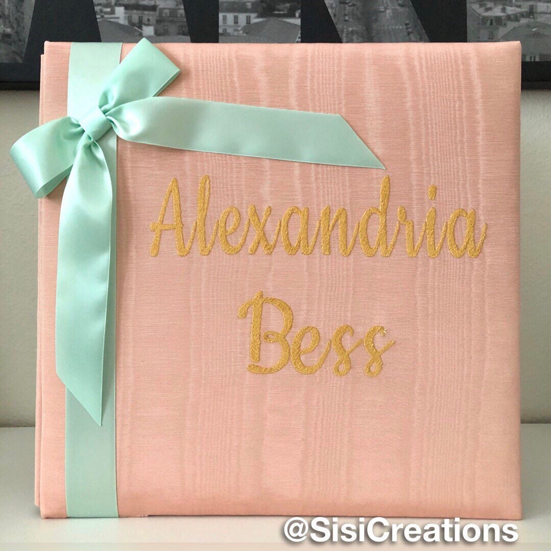 Personalized Baby Girl Photo Album Baby Photo Albums Custom Etsy