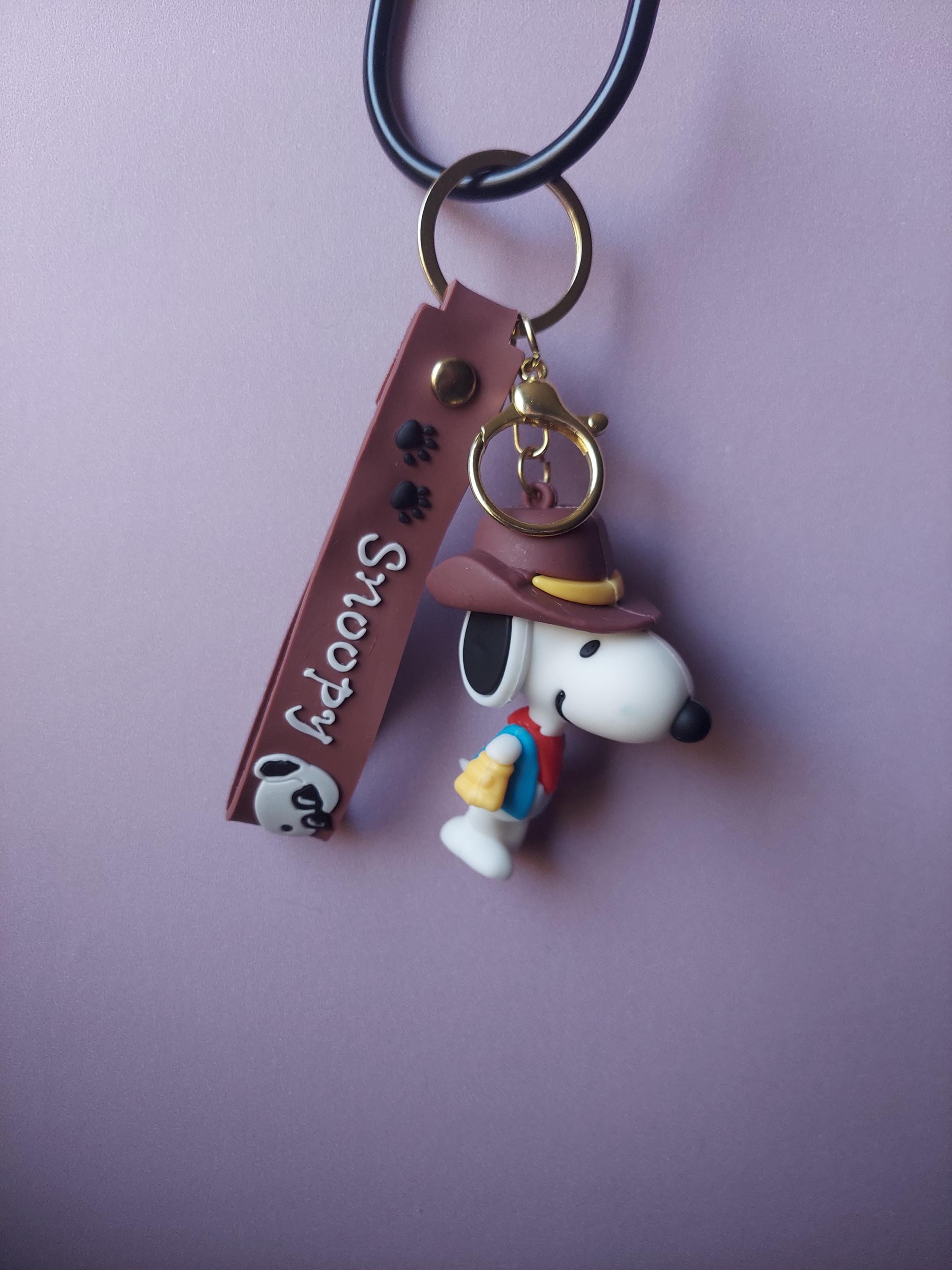 Snoopy Keyless Script Snoopy Keychain - Etsy