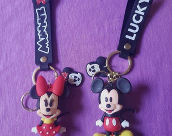 Mickey en Minnie-sleutelhanger