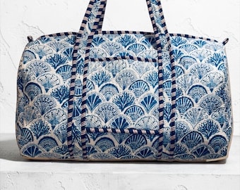 Indian Quilted cotton duffle  bag