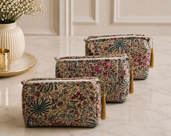 Makeup pouches / 3 piece set/ wash bag/ toiletries