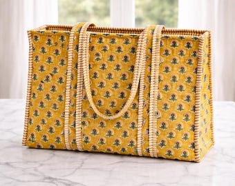 Indian quilted tote bag
