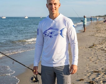 Hogfish Florida Flats Moisture-Wicking Hoodie | Coastal Logo Sportswear