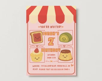 Bakery Sweets Birthday Invitation: Personalized Kids Party Invite (Digital Download)