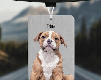 Custom Dog Photo Car Air Freshener, Personalized Pet Air Freshener, Dog Lover Gift, Unique Car Accessory, Custom Gift