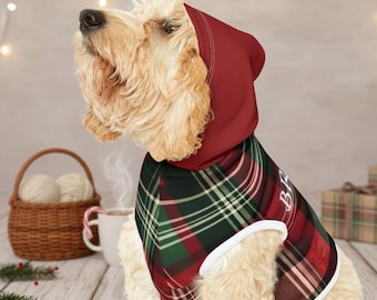Christmas Personalized Dog Hoodie, Custom Pet Sweater, Dog Clothes, Holiday Dog Apparel, Pet Gift, Dog Lover Gift